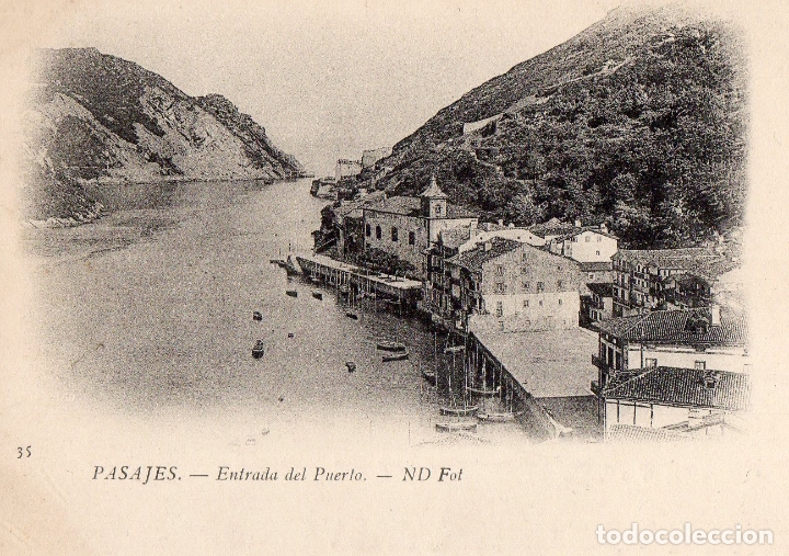 Postales: Pasajes. Entrada del Puerto. - Foto 3