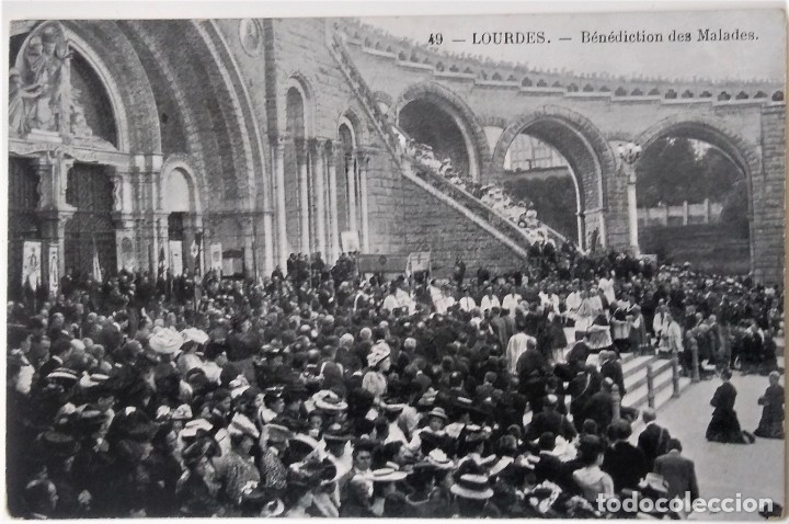 Postales: LOURDES - BENEDICCION DE LOS ENFERMOS 1908 - Foto 1