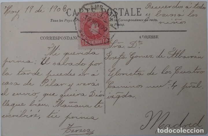 Postales: LOURDES - BENEDICCION DE LOS ENFERMOS 1908 - Foto 2