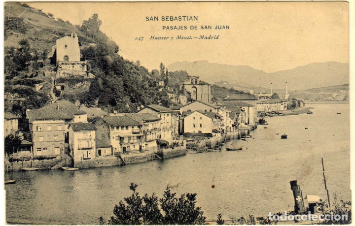 Cartoline: POSTAL SAN SEBASTIAN (GUIPUZCOA) - PASAJES DE SAN JUAN - HAUSER Y MENET