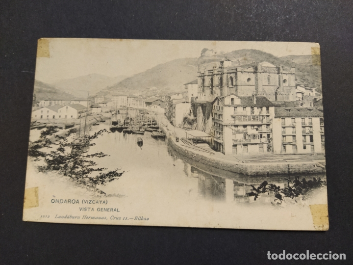 Postais: ONDARROA-VISTA GENERAL-1012-LANDABURU HNAS-REVERSO SIN DIVIDIR-POSTAL ANTIGUA-(64.091)