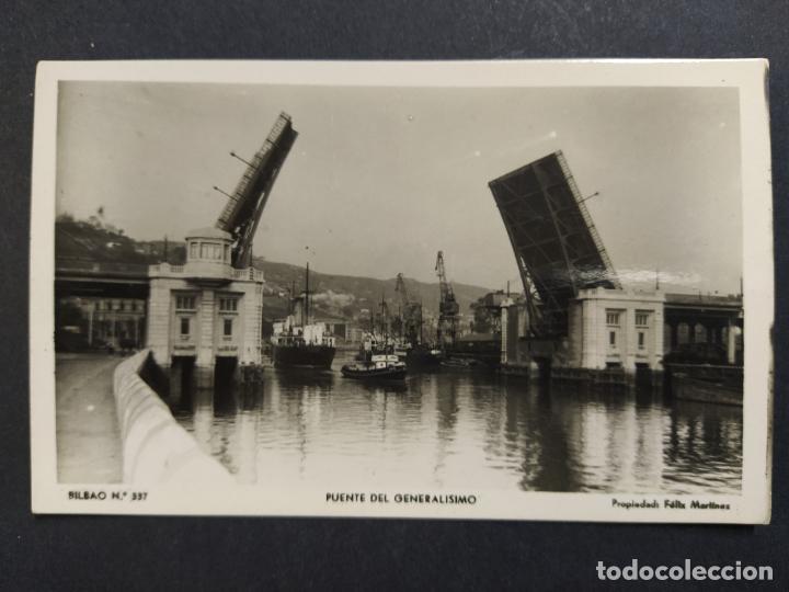 Postais: BILBAO-PUENTE DEL GENERALISIMO-FOTOGRAFICA-POSTAL ANTIGUA-(64.401)