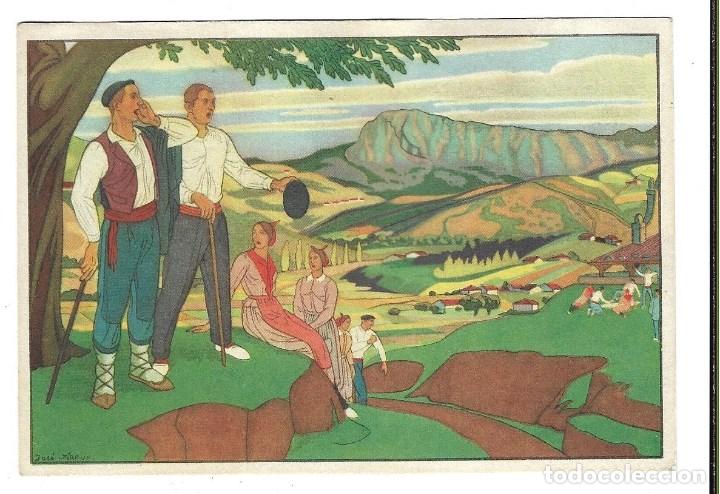 Cartoline: AG39- POSTAL VASCAS -N&ordm; 8.- DIBUJOS DE JOSE ARRUE.-. EDC DE ARTE LABORDE TOLOSA.- NUEVA