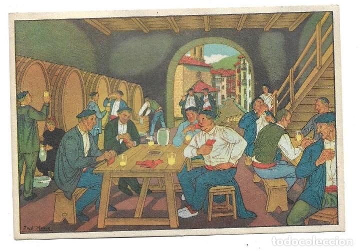 Cartoline: AG39- POSTAL VASCAS -N&ordm; 9.- DIBUJOS DE JOSE ARRUE.-. EDC DE ARTE LABORDE TOLOSA.- NUEVA