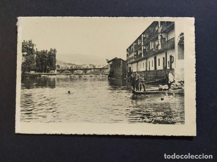 Postais: BILBAO-LA PE&Ntilde;A Y RIO NERVION-CASTA&Ntilde;EIRA Y ALVAREZ-POSTAL ANTIGUA-(64.731)