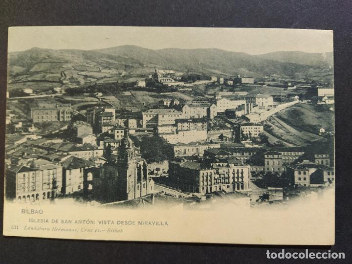 Postais: BILBAO-IGLESIA DE SAN ANTON-531-LANDABURU HNAS-REVERSO SIN DIVIDIR-POSTAL ANTIGUA-(64.739)