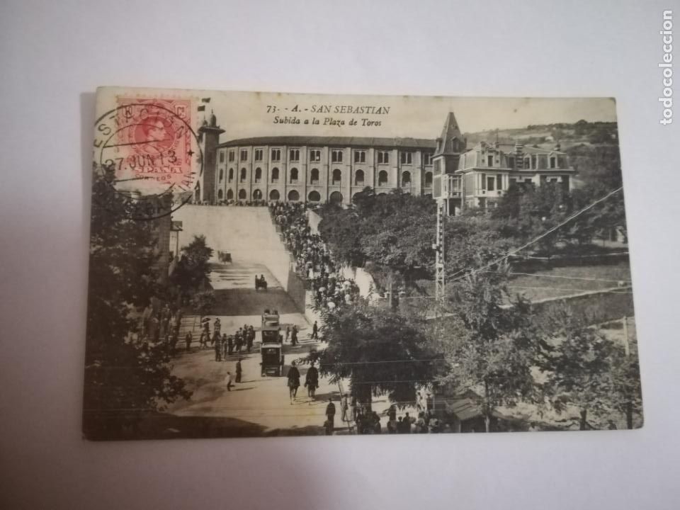Postcards: TARJETA POSTAL. SAN SEBASTIAN. SUBIDA A LA PLAZA DE TOROS. 73.A. G.GALARZA