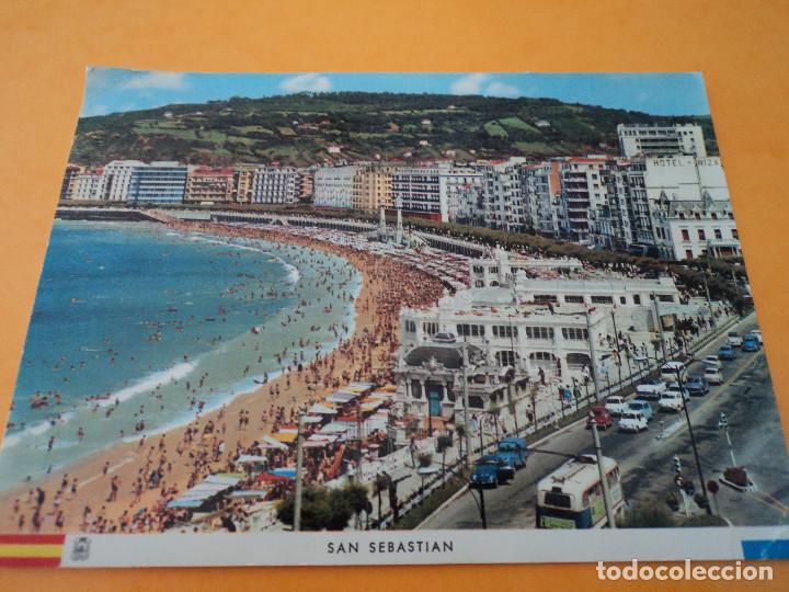 Cartoline: 55 san sebastian paseo y playa de la concha ed manipel circulada