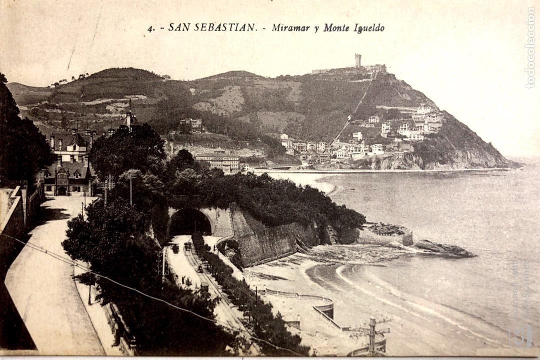Postcards: TARJETA POSTAL DE SAN SEBASTIAN. MIRAMAR Y MONTE IGUELDO.