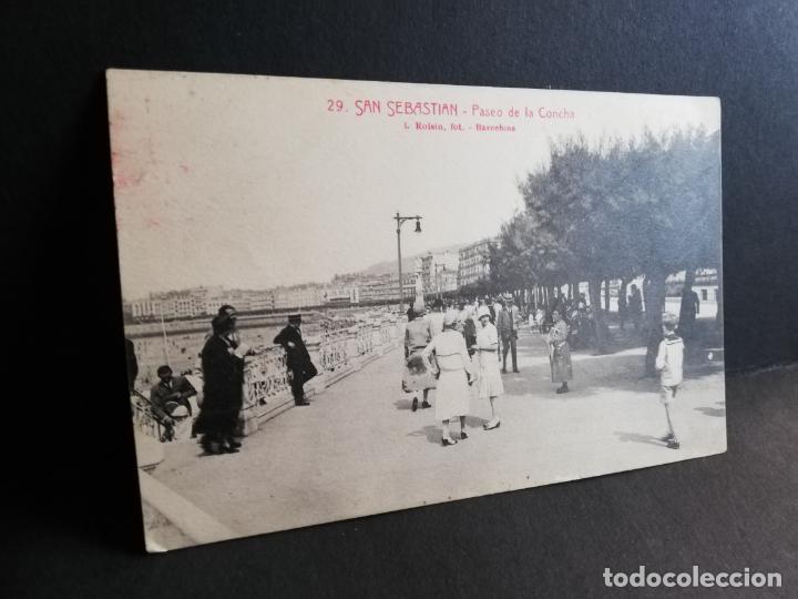 Postcards: TARJETA POSTAL DE SAN SEBASTIAN. PASEO DE LA CONCHA. L. ROISIN.