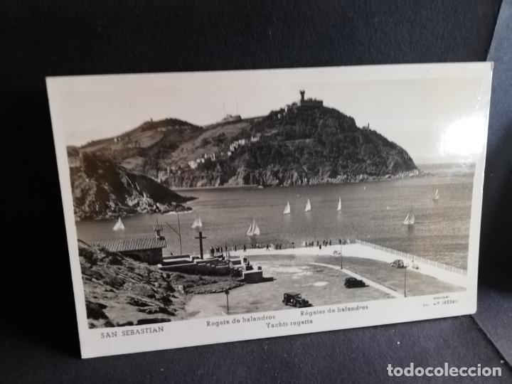 Postcards: TARJETA POSTAL DE SAN SEBASTIAN. REGATA DE BALANDROS.