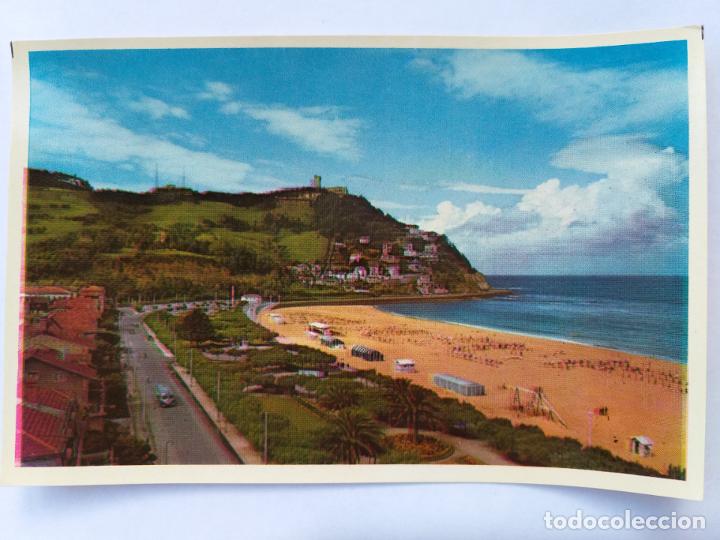 Postales: POSTAL DE SAN SEBASTIAN. 16. PLAYA DE ONDARRETA Y MONTE IGUELDO