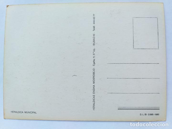 Postales: POSTAL ESCUDO DE DONOSTIA. Heraldica municipal. HERALDICAS ENDIKA MOGROBEJO. 1980. SIN CIRCULAR - Foto 2 - 189349093