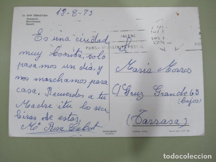 Postales: San Sebastian - Temporal - Escrita - Foto 2