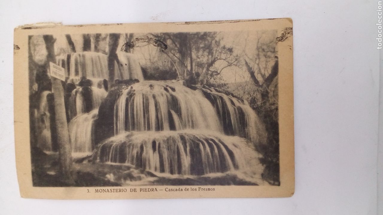 Postales: Postal 18 Octubre 1949 cascada de fresnos