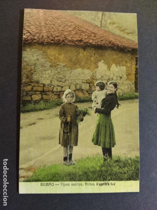 Cartoline: BILBAO-TIPOS VASCOS-NI&Ntilde;AS A CONTRALUZ-FOTPIA.CASTA&Ntilde;EIRA Y ALVAREZ-POSTAL ANTIGUA-(65.770)