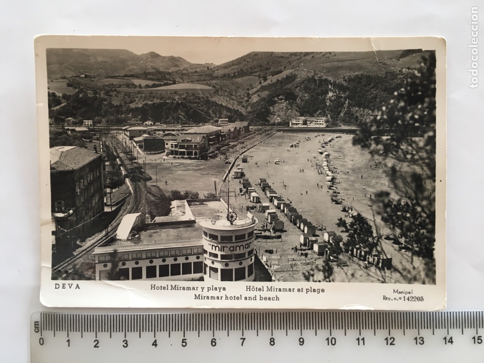Postales: POSTAL. DEVA. HOTEL MIRAMAR Y PLAYA. MANIPEL. H. 1958?. - Foto 1
