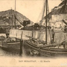Postales: SAN SEBASTIAN – DONOSTIA – MUELLE – SIN DIVIDIR. Lote 191091292
