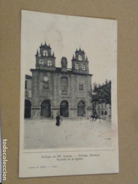 Postales: Colegio PP Jesuitas. Ordu&ntilde;a. Vizcaya. Fachada de la Iglesia