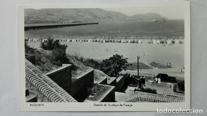 Postales: POSTAL ALGORTA, DETALLE DE LA PLAYA DE FREAGA - Foto 1