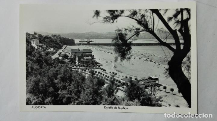 Postales: POSTAL ALGORTA, DETALLE DE LA PLAYA - Foto 1