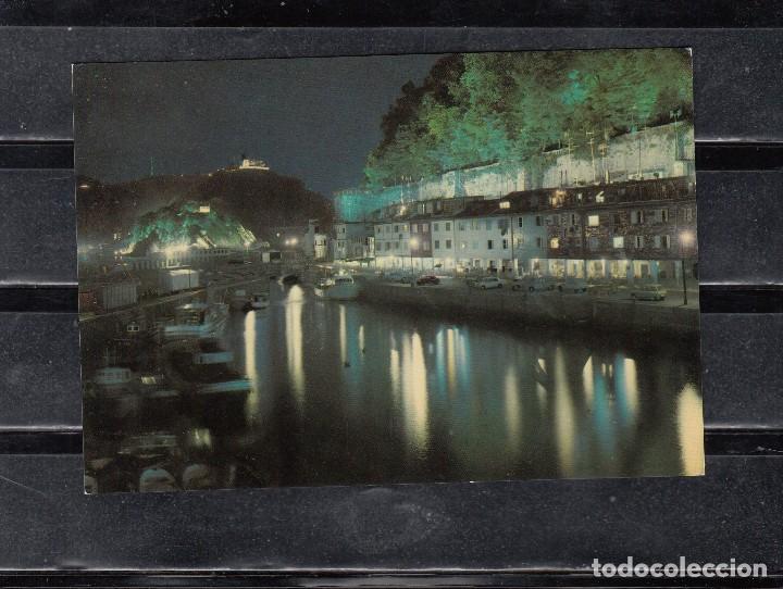 Cartoline: 57 - SAN SEBASTIAN. VISTA NOCTURNA DEL PUERTO