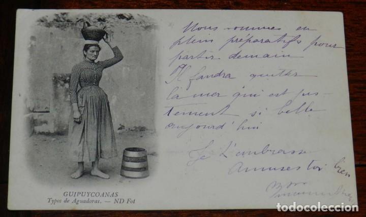 Cartoline: Postal de Guipuzcoa. Typos de Aguadoras. Nd. Fot. Tipos populares pais vasco. Reverso sin dividir. C