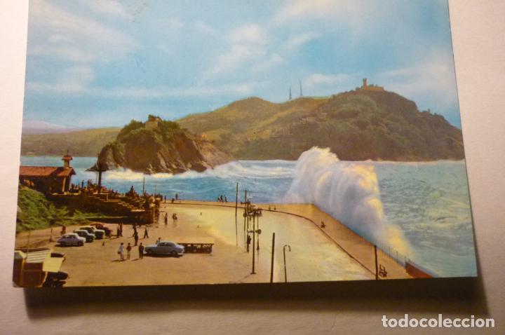 Cartoline: postal s.sebastian .-mar gruesa cantabrico  cm