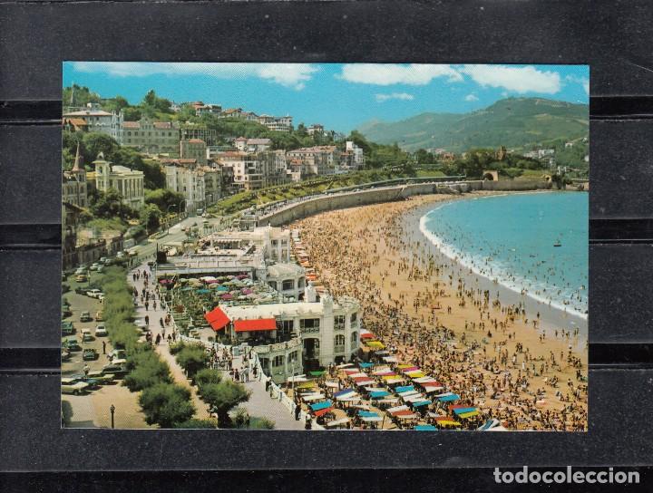 Postales: N&ordm; 108 SAN SEBASTIAN. PLAYA DE LA CONCHA Y EDIFICIO DE LA PERLA - Foto 1