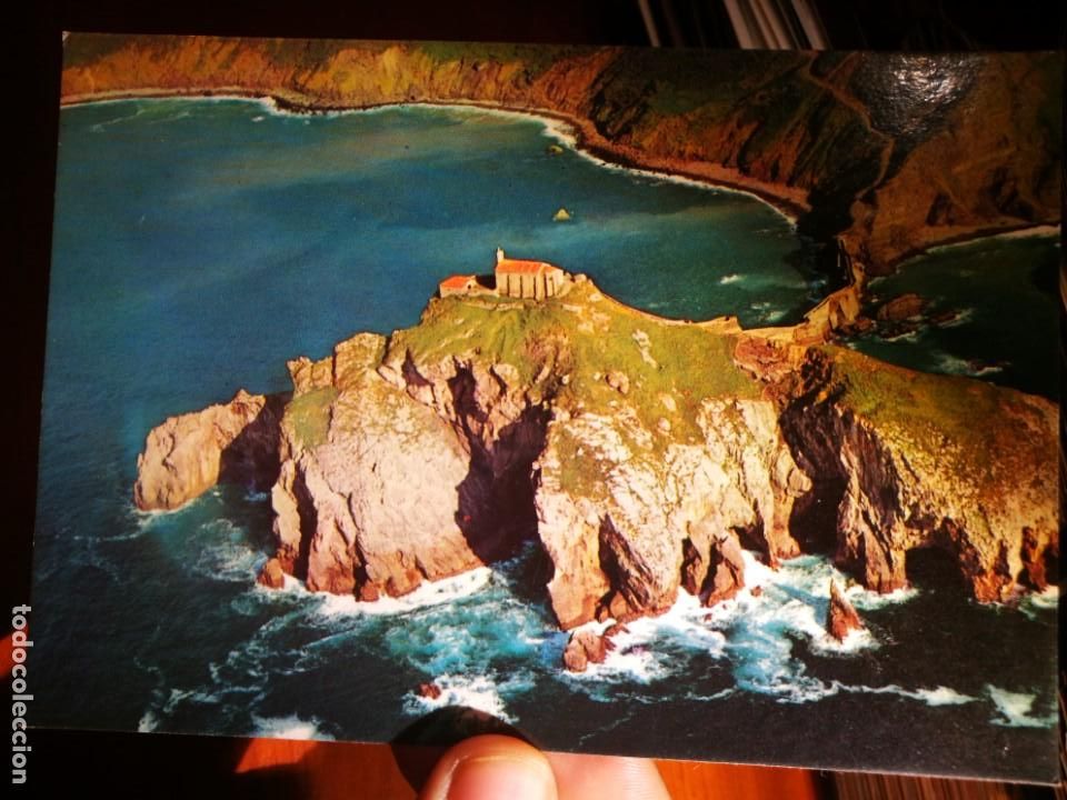 Cartoline: Postal San Juan de Gaztelugatxe Vista a&eacute;rea N 63 SAN CAYETANO escrita