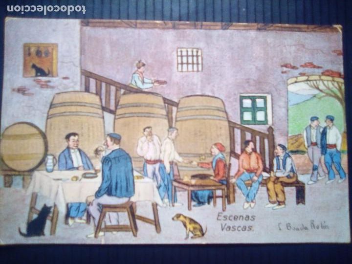Postales: ESCENAS VASCAS, TEMA VASCO DEL PINTOR L.BOADA RELIN - Foto 1