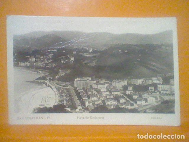 Cartoline: SAN SEBASTIAN PLAYA ONDARRIETA N&ordm; 17 ED GUILERA CIRCULADA 1942