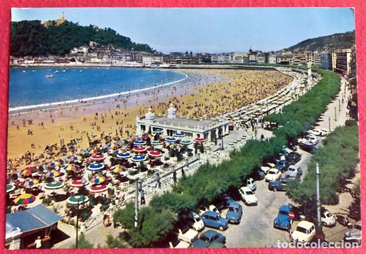 Postkarten: Tarjeta postal SAN SEBASTIAN Paseo y Playa de la Concha