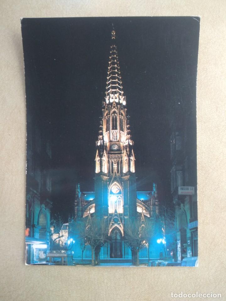 Postkarten: Postal catedral iluminada de san sebastian