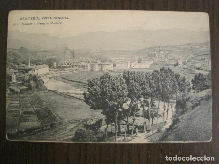 Postcards: ERRENTERIA-RENTERIA-VISTA GENERAL-HAUSER Y MENET-932-REVERSO SIN DIVIDIR-POSTAL ANTIGUA-(68.923)