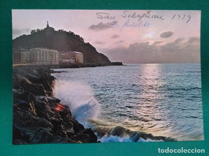 Postales: SAN SEBASTIAN - PUESTA DE SOL - FUERTES 02