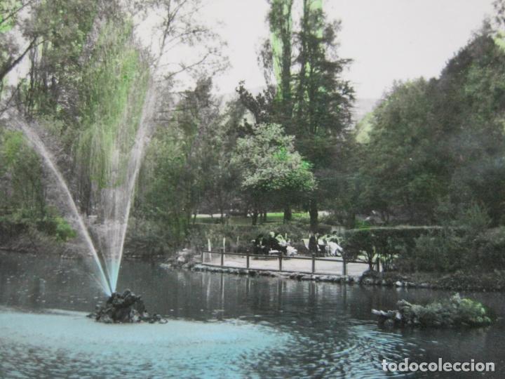 Postkarten: BILBAO-ESTANQUE DEL PARQUE-POSTAL MADRID-2-POSTAL ANTIGUA-(69.395)