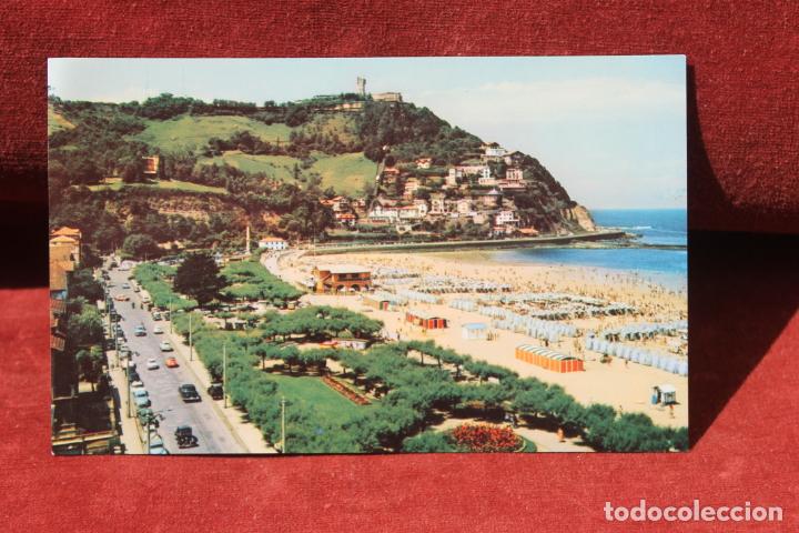 Cartes Postales: POSTAL SAN SEBASTIAN, PLAYA ONDARRETA Y MONTE IGUELDA, 1960