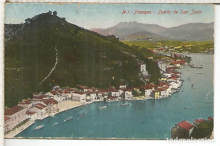 Postales: GUIPUZCOA PASAJES ESCRITA - Foto 1