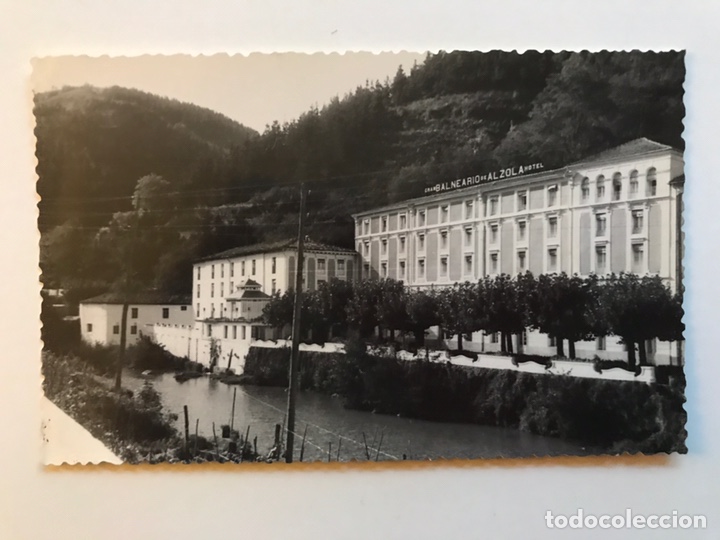 Postais: ALZOLA - ELGOIBAR (Guip&uacute;zcoa) Postal Fotograf&iacute;ca Hotel Balneario (h.1960?) Escrita...