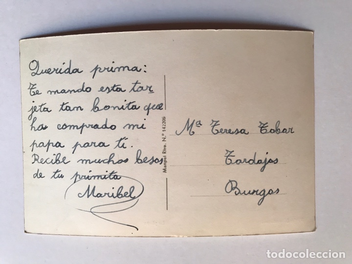 Postales: DEVA (Guip&uacute;zcoa) Postal La Playa. MANIPEL (h.1950?) Escrita... - Foto 2