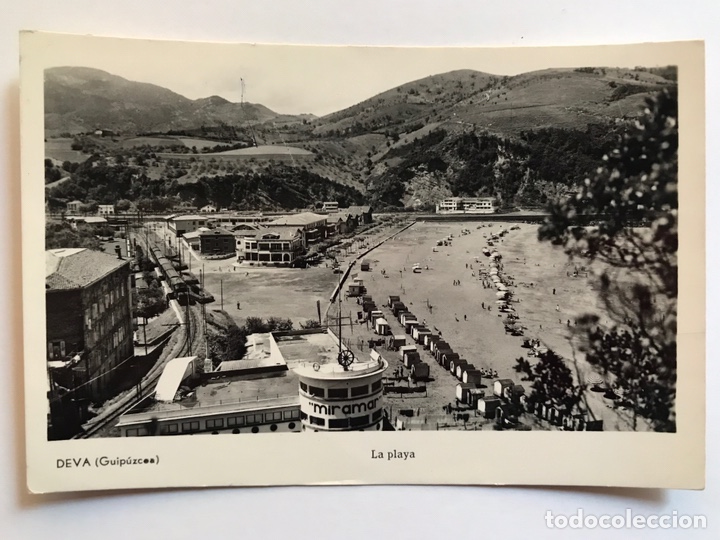 Postales: DEVA (Guip&uacute;zcoa) Postal La Playa. MANIPEL (h.1950?) Escrita... - Foto 1
