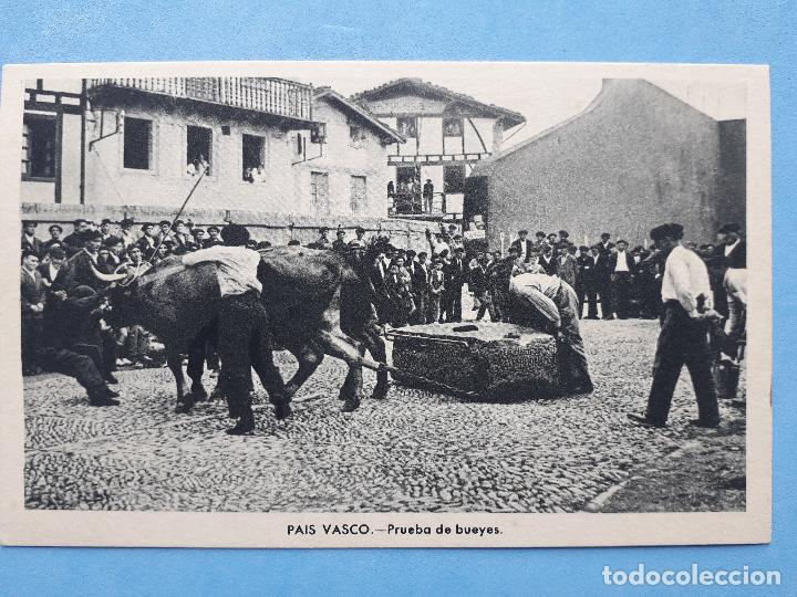 Postales: Pais Vasco. Prueba de Bueyes. - Foto 1