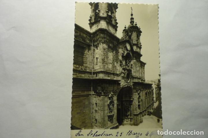 Postais: iglesia santa maria - san sebastian escrita cm
