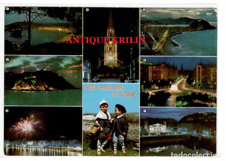 Postais: SAN SEBASTIAN DE NOCHE .- VARIAS VISTAS N&ordm; 47 MANIPEL / FOURNIER
