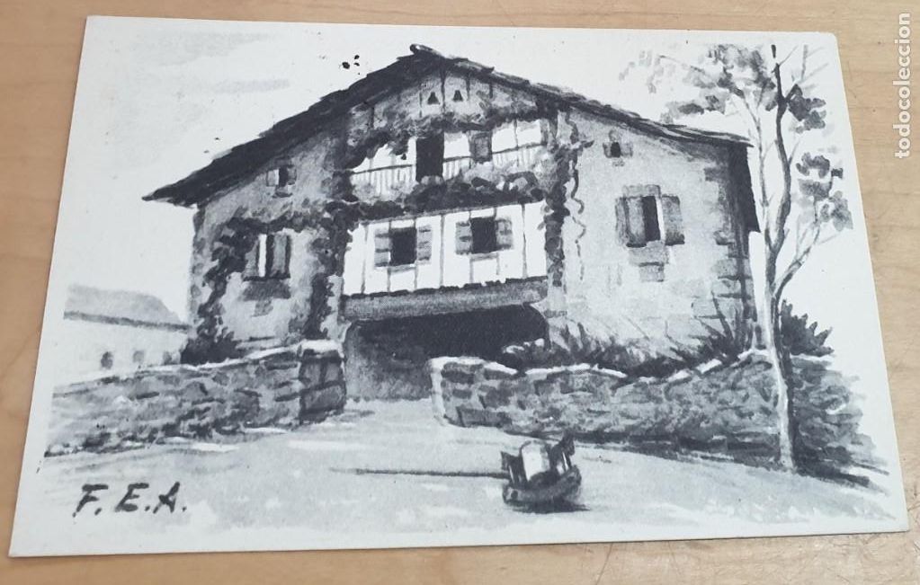 Postales: POSTAL PERUENEA LECAROZ SERIE III N&ordm; 2 A&Ntilde;O 1941 F. ECHENIQUE 14X9 CM. ESCRITA