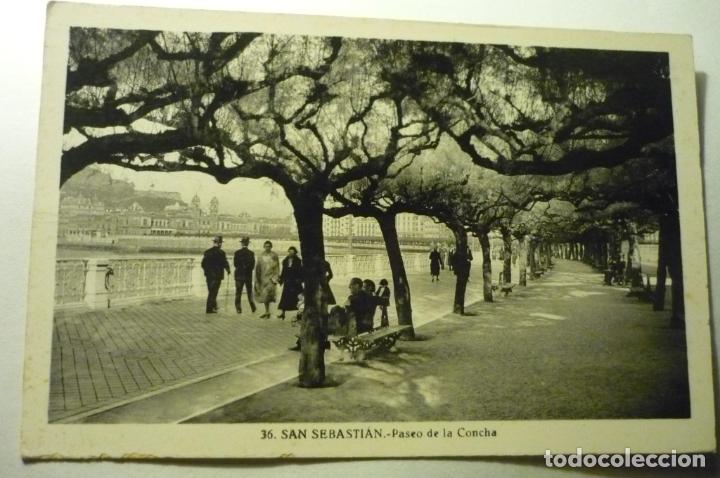 Postkarten: postal s.sebastian .-paseo concha.- roisin escrita cm