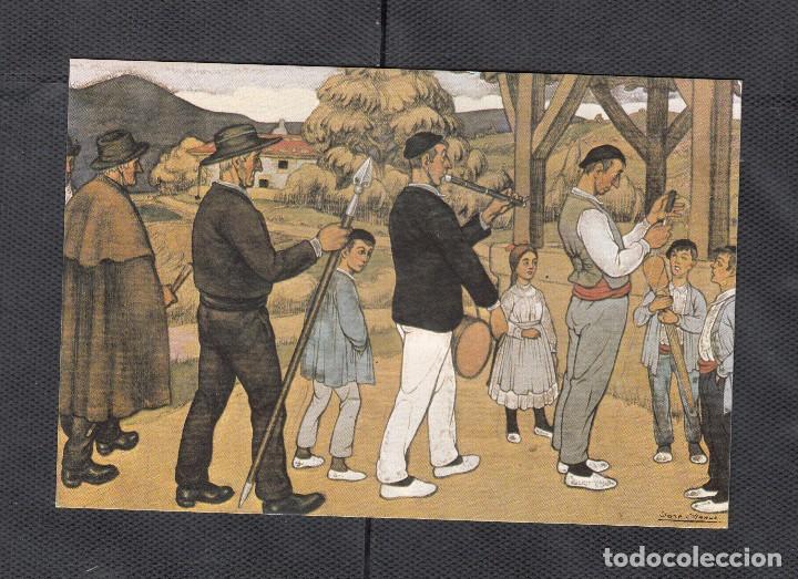 Postales: N&ordm; 8 - JOSE ARRUE VALLE. ENTRANDO EN LA IGLESIA