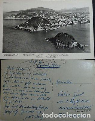 Postcards: ANTIGUA POSTAL SAN SEBASTIAN 1961 MONTE IGUELDO GUIPUZCOA POSTCARD CC04073