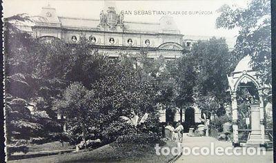 Postcards: ANTIGUA POSTAL SAN SEBASTIAN PLAZA DE GUIPUZCOA HAUSER & MENET POSTCARD CC03735